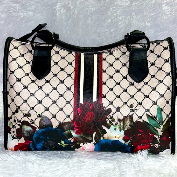 Steve Madden Floral Logo Satchel Handbag NWT - Picture 7 of 7